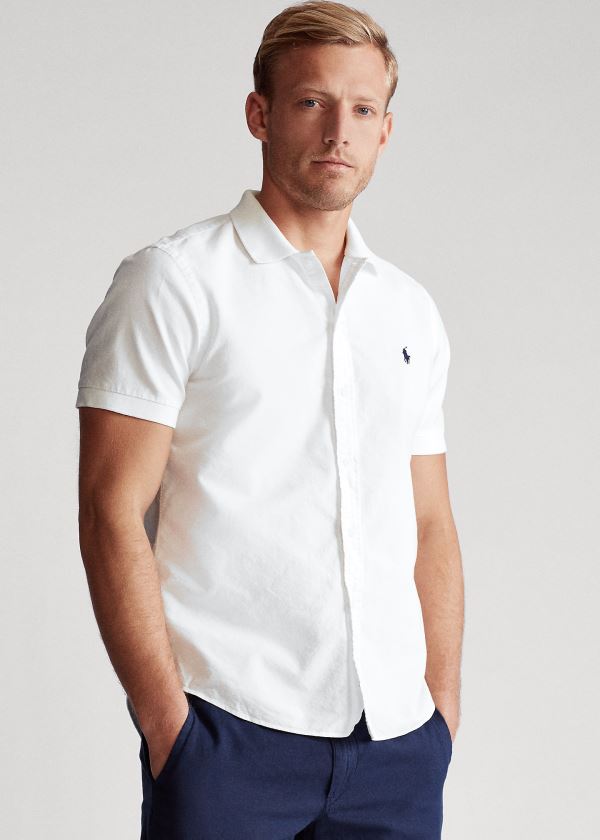 Camisa Oxford Polo Ralph Lauren Hombre Blancos - Classic Fit Polo Collar - WUIDG9206